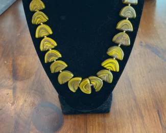 Murano Swirled Glass Bead Necklace