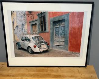 Framed Photographic Print of Vintage Beetle in San Miguel de Allende