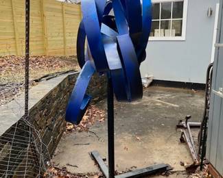 "New Fish, Blue Fish" Sculpture by Jerome Harris Parmet
