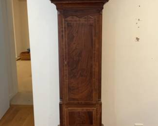 Antique Mahogany Buchanan Grandfather Clock with Roman Numeral Dial
