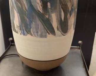 Abstract Painted Ceramic Table Lamp