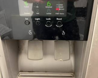 Stainless Steel Side-by-Side Refrigerator with Water and Ice Dispenser