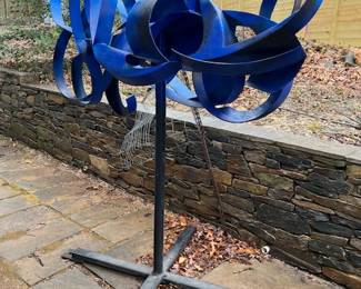 "New Fish, Blue Fish" Sculpture by Jerome Harris Parmet