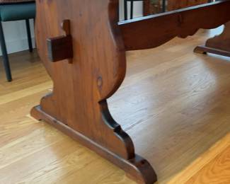 Rustic Solid Wood Harvest Dining Table 95 x 40 x 30