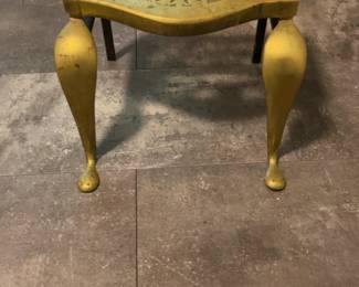 Vintage Brass Footman Fireplace Hearth Stool