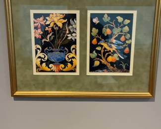 Framed Botanical and Avian Art Prints