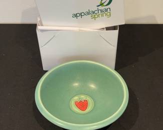 One Acre Ceramics Serving Bowl with Strawberry Detail