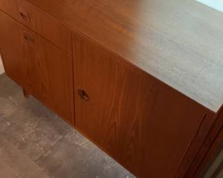 Mid-Century Modern Teak Wall Unit Bookshelf 108” x 16” x 80”