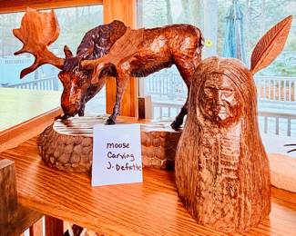 J Defatte Moose Carving