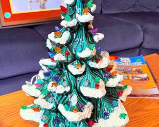 Ceramic Frosted Christmas Tree Light Up