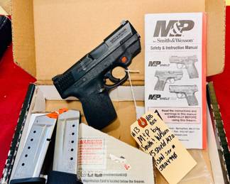 Smith & Wesson M&P .45 cal Shield M2.0 pistol with box and 2 magazines