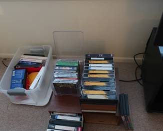VHS  cds   dvds
