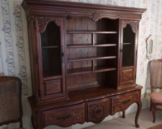 Thomasville China Hutch 18" deep x 71" wide x 78" high (1) 595.00