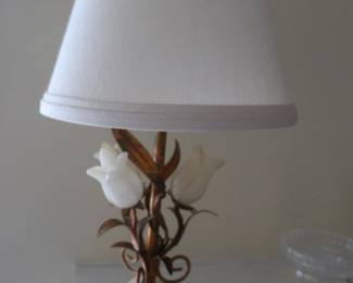 1 of 2 tulip lamps