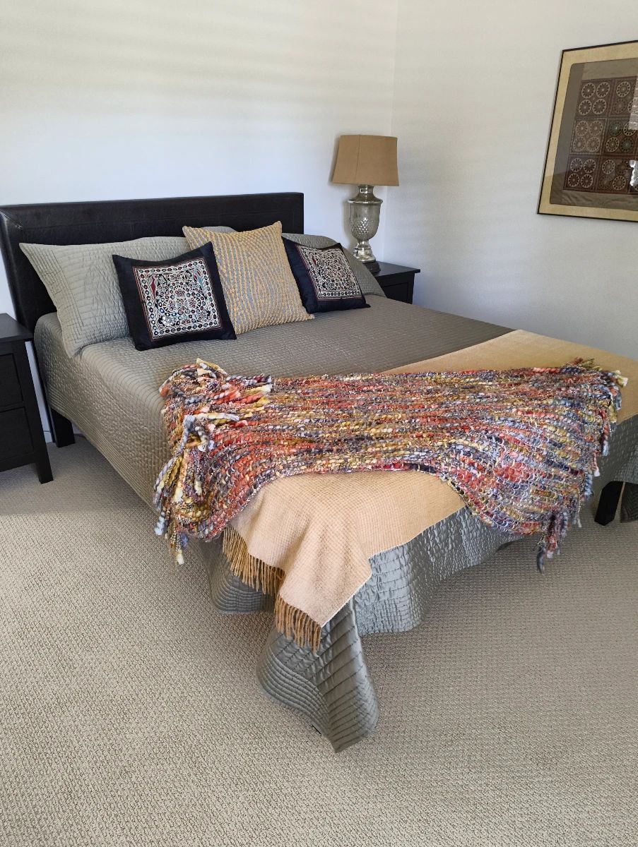 Leather Headboard Bed Frame (Mattress and bedding not included)