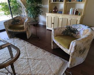 Anthropologie wing-back chairs (individually or as a pair).