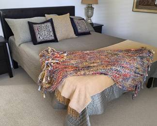 Leather Headboard Bed Frame (Mattress and bedding not included)