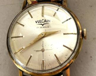 Vulcain14K mans gold watch working