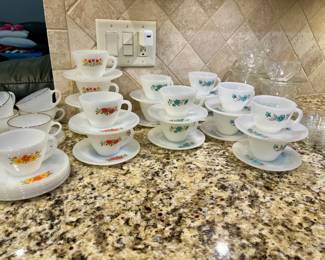 Fire King milk glass coffee/tea cup and saucer