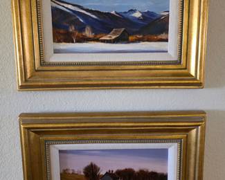 Two paintings by noted Colorado artist, Dix Baines