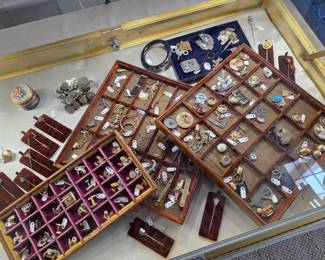 Assorted vintage and antique jewelry findings.
