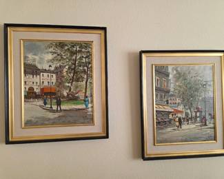 Original paintings of vintage Paris scenes