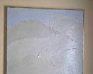 Large original oil painting by American  French artist, Adeine De La Noe .  She lived and painted in Taos NM from1961-2003