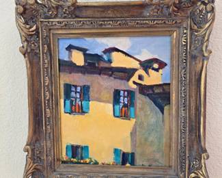 Colorado artist, Ann Dettmer, painting done on location in Italy of shutters