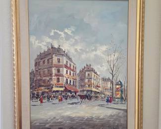Original painting of vintage Paris 