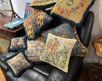 Needle point throw pillows 