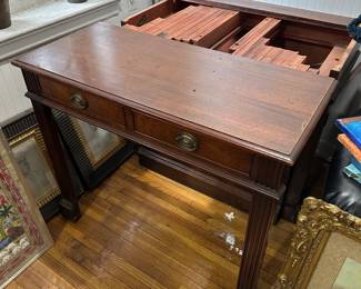 Antique unusual extended table 