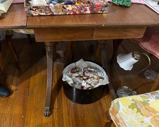 Antique dining table and chairs 