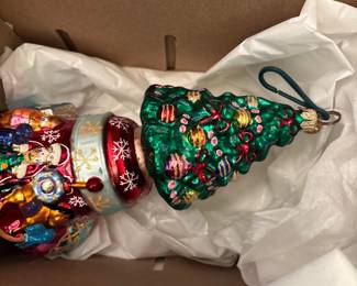 Christopher Radko "Christmas Tree with Santa and Reindeer" Christmas Ornament