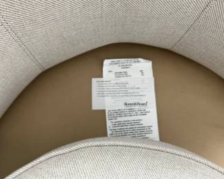 Room & Board "Otis" Swivel Chair in Light Gray Fabric