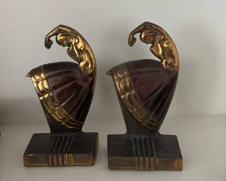 Art Deco Egyptian Revival Elephant Head Bookends