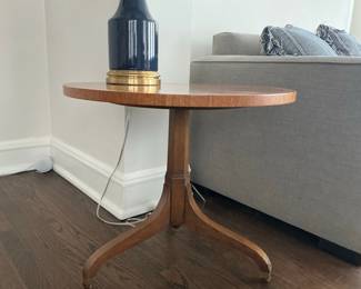 Baker Burl Wood Starburst Round Occasional Table