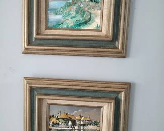 Reflective silk oil paintings.