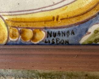 Nuansa Lisbon Hand-Painted Ceramic Tile Panel