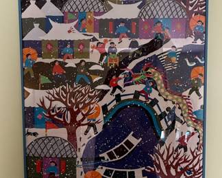 Jinshan Peasant Painting Village Scene Framed Prints