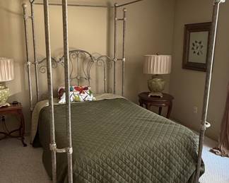 French Country Style Metal Canopy Bed