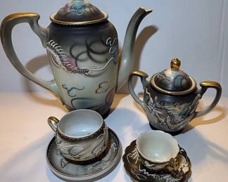 Moriage Dragonware Tea Set