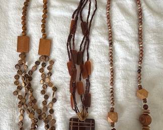 Bohemian Style Wood Bead Necklaces (Set of 3)