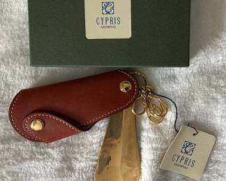 CYPRIS "Morpho" Leather Shoe Horn & Case Set