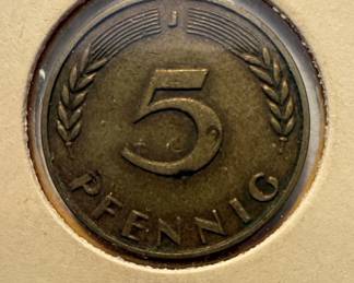 Assorted Vintage Foreign Coins: Yugoslavia, W. Germany, Portugal