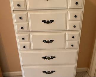 White 7-Drawer Tall Chest of Drawers