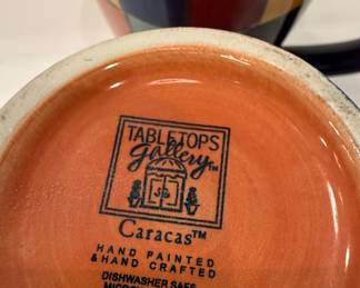 Tabletops Gallery Caracas Hand Painted Mugs (Set of 8)