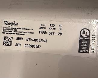 Whirlpool Top Load Washer & Electric Dryer Set