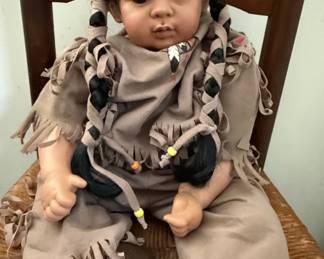 Native American Style Porcelain Doll