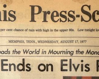 Elvis Presley Death Newspapers (2) Aug 17 1977