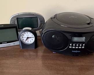 Insignia Boombox, Sharp & Analog Alarm Clocks